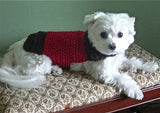 Brown and Red Hand Crochet Dog Sweater
