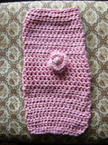 Pink Hand Crochet Dog T-Shirt