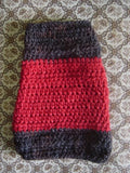 Brown and Red Hand Crochet Dog Sweater